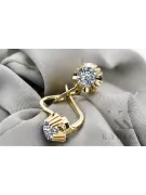 Žirkoniai 14k geltono aukso Auskarai Vintažiniai amatai vec027y